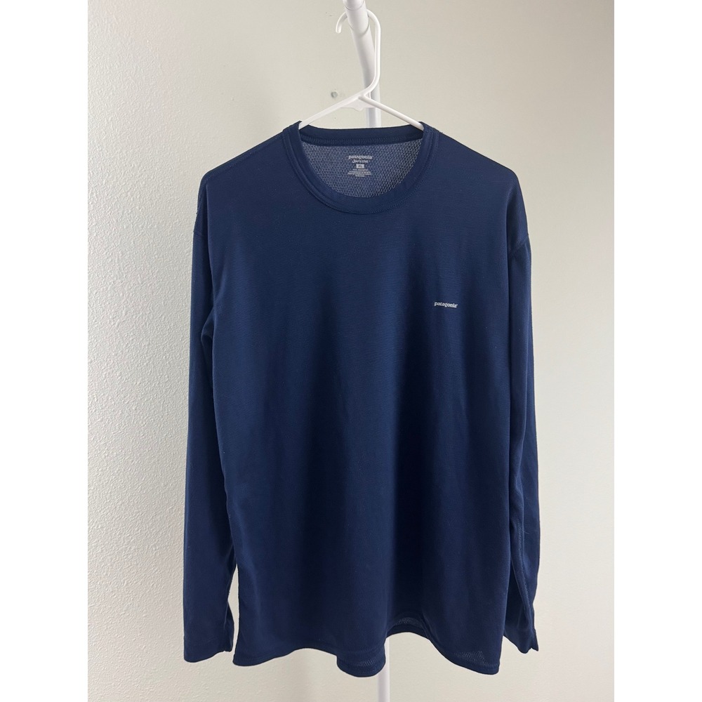 Patagonia Capilene Mens XL Navy Blue Long Sleeve Crewneck Performance Shirt